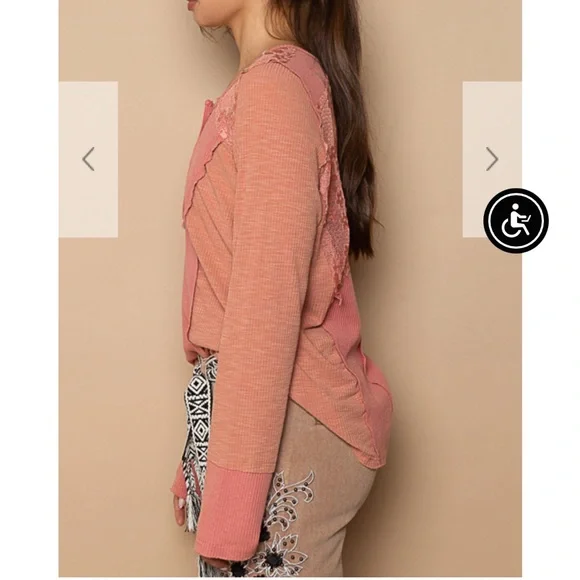 Pol Floral Mesh Back Top - Picture 3 of 9